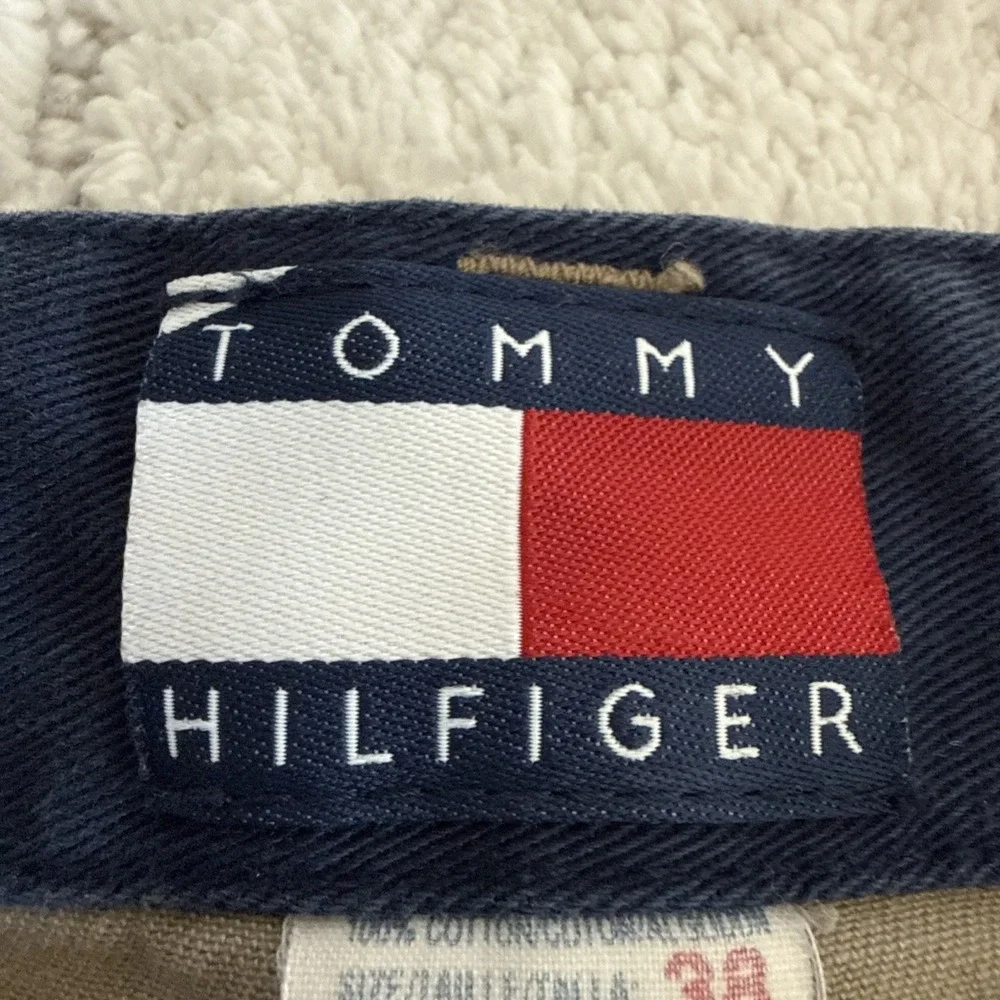 Tommy Hilfiger Mens Y2K Khaki Cargo Shorts Sz 38 Outdoors Casual Preppy